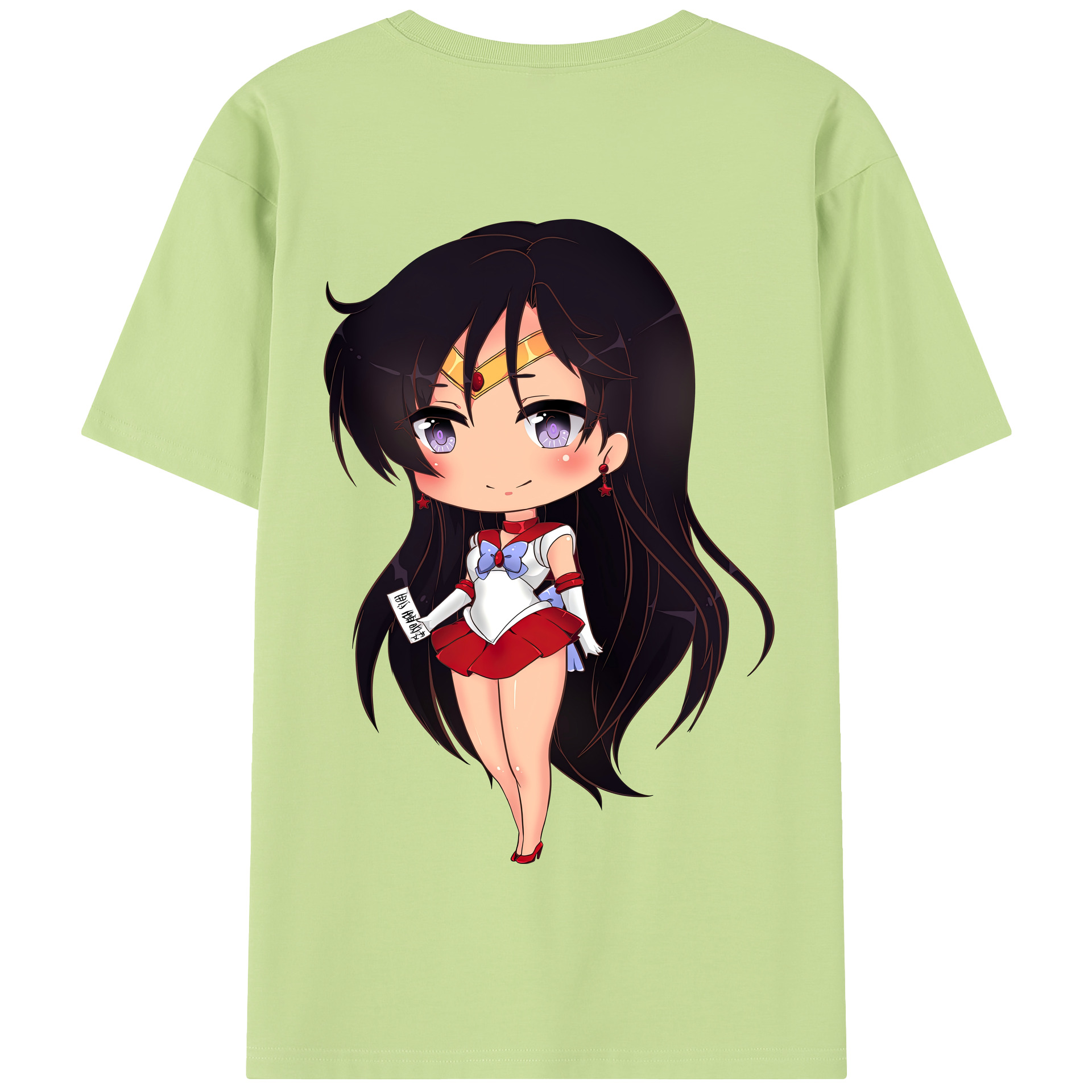 （画像用） 美少女戦士セーラームーン 火野レイ ひの レイ Sailor Moon Hino Rei （セーラーマーズ,Sailor Mars） 綿100％半袖Tシャツ（背面プリント）